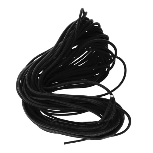 Luzhengyang Black Elastic Bungee Rope 6mm -Stable, High Strength, DIY Shock Cord Tie Down - for Roof Racks, Trailers, Boats, Caravans, and DIY - 100ft - 50m