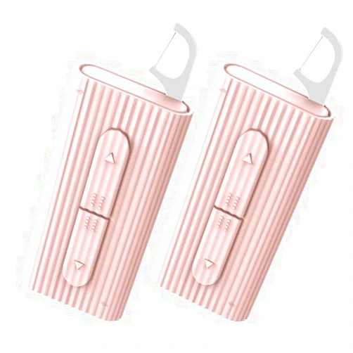 RAZOKO Dental Floss Portable Case, Storage 10 Picks Floss in Box,Floss Pick Dispenser for Cleaning Teeth and Oral Care,Toothpick Floss is Perfect for Dating,Travel,Hotels 2PCS