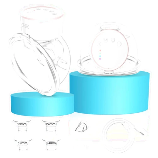 Dr.isla Hands Free Breast Pump - Portable Wearable Electric Breastfeeding Pump, Double-Sealed Flange, Painless & Silent, 4 Modes 48 Levels Memory Function, 19mm 24mm 27mm Flanges, EB29 Pink, 2 Pack