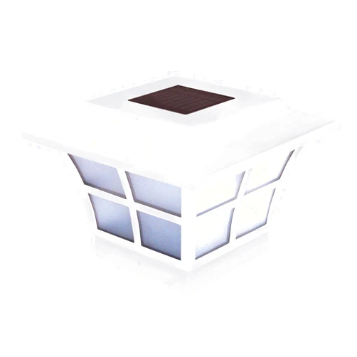 Classy Caps SL079W PVC Prestige Solar Post Cap, 4