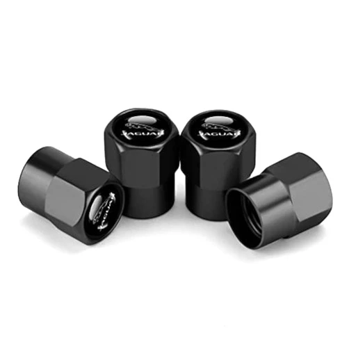 Hisport Fit Jaguar Stem Cap 4pcs Universal Car Tire Valve Stem Caps Air Cover Car Accessories Hex 016 Black Stem Cover