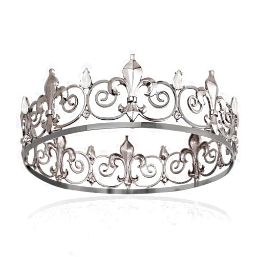 LEEMASING Royal Full King Crown Metal Crowns And Tiaras For Men Cosplay Wedding Prom Party Decorations Crown Headpieces Accessories