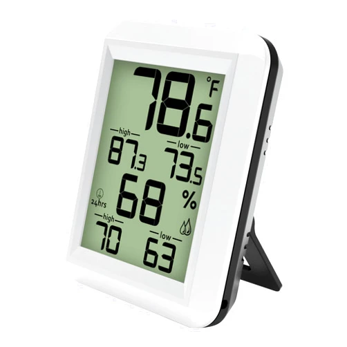Urageuxy Digital Hygrometer Indoor Thermometer Humidity Meter with Min/Max Record, Room Thermometer with Temperature and Humidity for Home, Office, Baby Room, Kitchen, Greenhouse