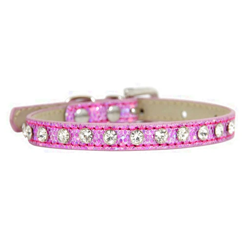 Aosora Cat Collar Rhinestone Bling Cute Cat Collars Accessories for Pet Collars Adjustable Ideal for Girl Cats Male Cats(Pink)