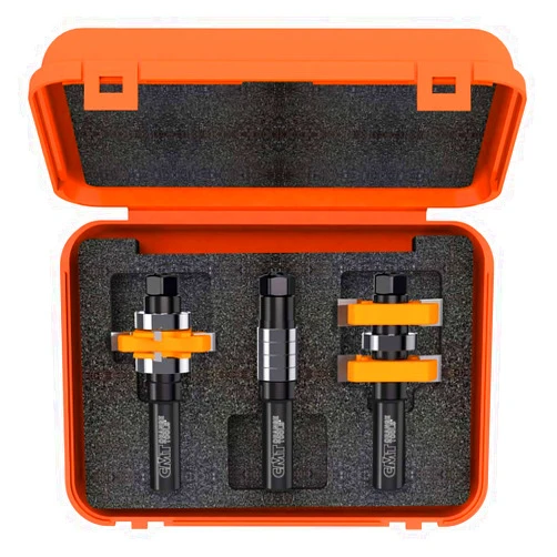 CMT ORANGE TOOLS CMT CMT 800.625.11 Adjustable Tongue & Groove bit Set for Mission Style Cabinet Doors, 1/2-Inch