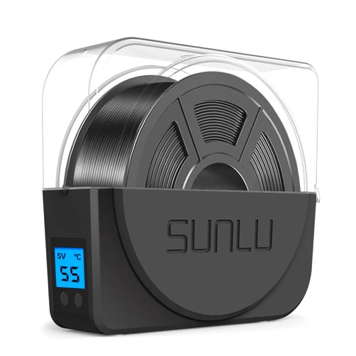 SUNLU Filament Dryer Box for 3D Printer Filament, S1 Plus Filament Dehydrator with Fan Design, Filament Storage can Keep 1.75 2.85 3.00mm PLA PETG ABS Filament Dry During 3D Printing (Black)