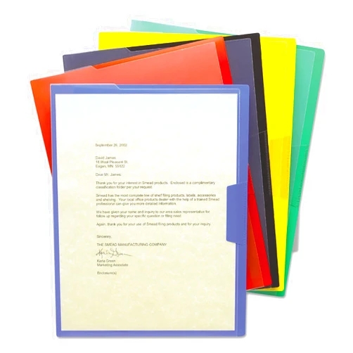 Smead 85740 Organized Up Poly Opaque Project Jackets, Letter, Assorted, 5/pack
