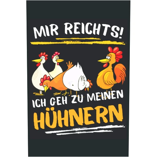 German Edition by Lustige Hühner Bauern Hühnerhalter Sprüche und Geschenkideen (Author) MIR REICHTS - ICH GEH ZU MEINEN HÜHNERN!: Notizbuch A5, 120 Seiten, LINIERT - Lustiges Hühner Landwirt Motiv für Alle die Hühner haben und lieben! ... Geschenkidee! (German Edition)
