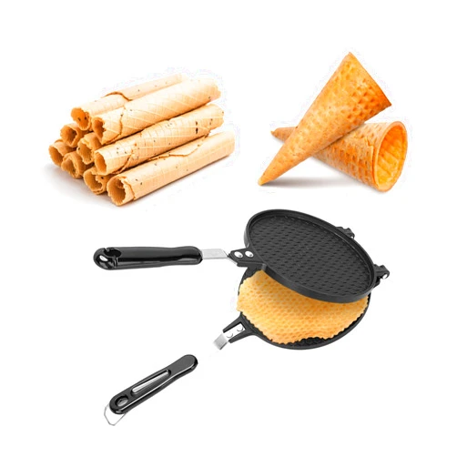 Topyond Cone Maker, Non-Stick Waffle Cone Maker, Electric Egg Roll Pan, 8.5In Crispy Cone Mold, Waffle Bowl Machine for DIY Ice Cream Cones, Egg Rolls, Home Use