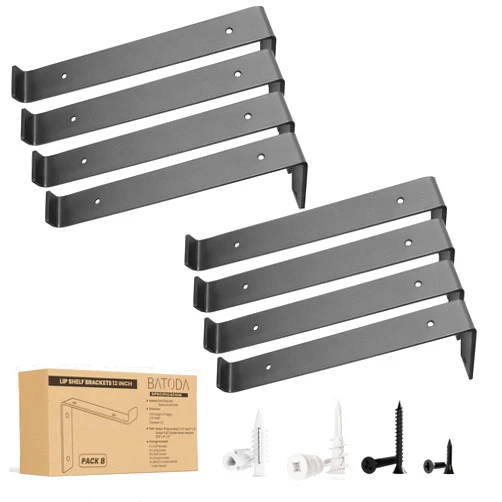 BATODA 12” Shelf Brackets with Lip (Match 11.25