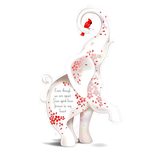 The Hamilton Collection Blake Jensen Forever in My Heart Hand-Painted Elephant Figurine