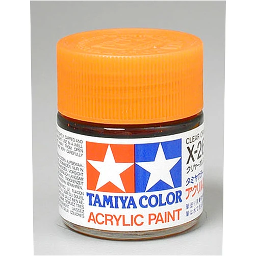 TAMIYA USA TAM81026 Acrylic X26 Gloss Clear Orange 0.7 Fl Oz (Pack of 1)