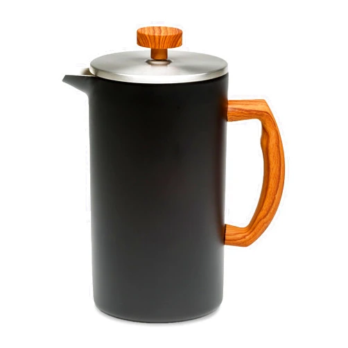 Primula Grant French Press Coffee Tea Maker Insulated Stainless Steel Double Wall Vacuum Sealed, Filtration with No Grounds, 8 Cup, Matte Black