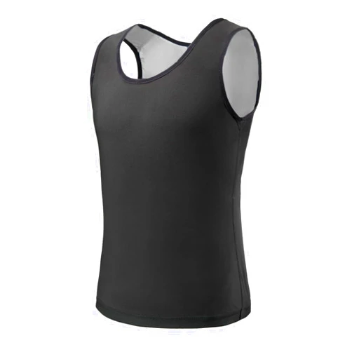 Viemahy Men's Heat Trapping Pullover Sweat Enhancing Vest - Sauna Suit Shirt Compression Vest Shapewear Top for Gym Excersize-SILVER