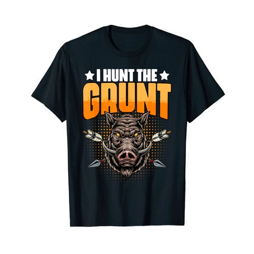 Wild Boar Grunt Tracker Funny Grunt Hunting Humor For Grunting Hog Wild Boar Hunters T-Shirt