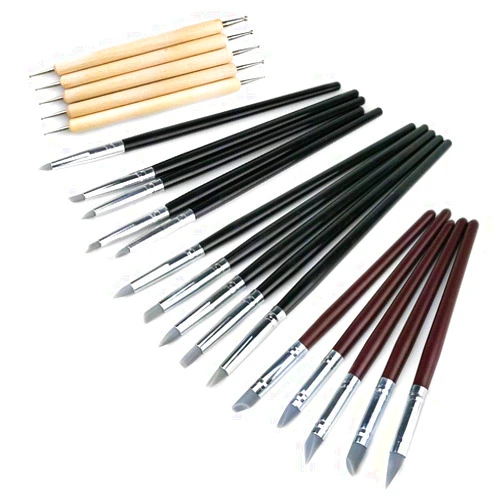Hamineler 20pc Silicone Clay Sculpting Tools - Shaping, Modeling, Carving Set for Pottery, Sculpture