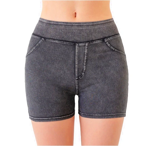 Generic High Waisted Shorts Women Summer 2024 Butt Lifting Tummy Control Yoga Shorts Solid Slim-Fit Running Workout Shorts