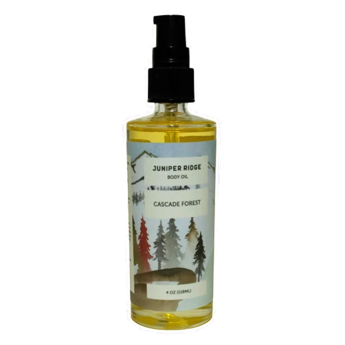 Juniper Ridge Cascade Forest Moisturizing Body Oil - Hydrating Skin Care - Scented with Essential Oils - Perservative Free - 4oz - Packaging May Vary