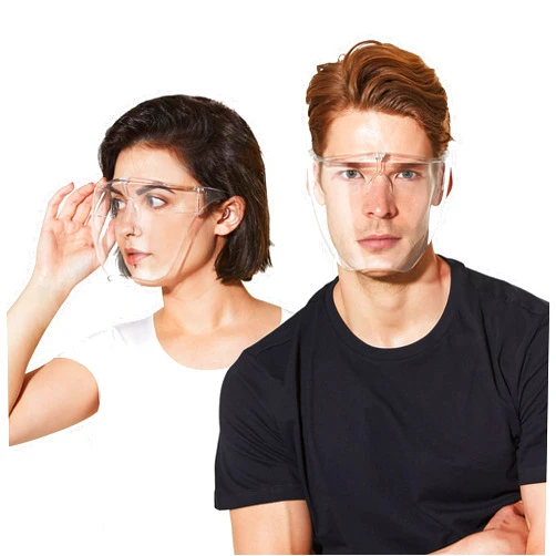 Blocc Face Shield – Clear Plastic Safety Face Shield Protection Full Visor for Glasses Wearers, Anti-Fog & Scratch, Reusable, Comfortable, Durable, Goggles for Adult (Medium)