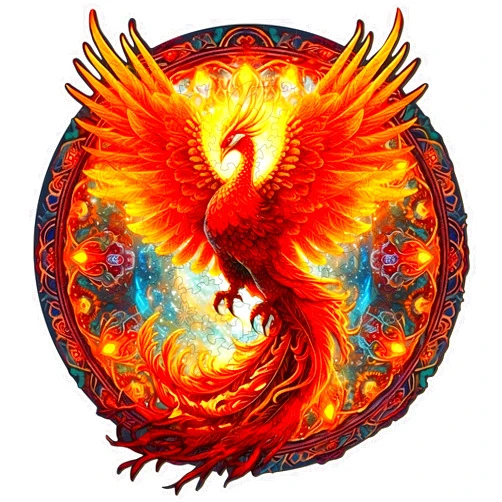 KAAYEE Wooden Jigsaw Puzzles-Wooden Puzzle Adult Unique Shape Advanced Phoenix Wooden Jigsaw Puzzle for Adult, Family Puzzles 21.6 * 20in 680pcs