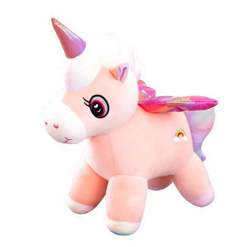 N\C NC Angel Unicorn Doll Creative Plush Toy Soft Pillow Children's Gift Doll 35CM Pink Pink 35CM