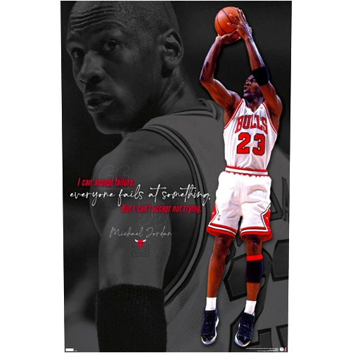 Trends International Michael Jordan - Can't Accept Not Trying Wall Poster, 22.375