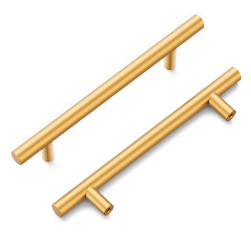 Hickory Hardware Heritage 10 Pack Cabinet Bar Pulls, Handles for Kitchen Cabinet Doors, Dresser Drawers, Stainless Steel, Bathroom Vanity, 5-1/16 Inch (128mm) Center to Center, Brushed Brass, 10 Pack