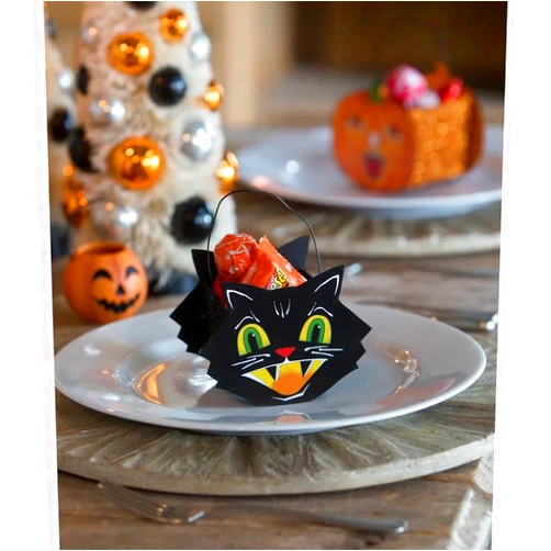Bethany Lowe Mr. Cool Cat Bucket Mini, Black
