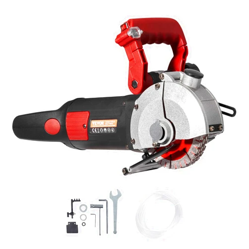VEVOR Wall Chaser, 5800W Slotting Machine with Laser Guide 6800rpm, Max Groove Depth and Width 2