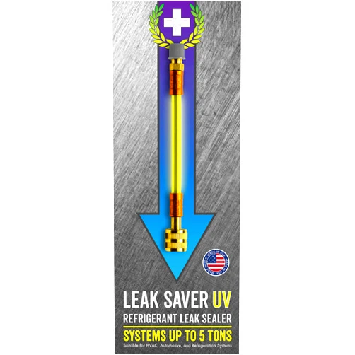 Leak Saver Direct Inject UV - Refrigerant Leak Sealer with Added UV Dye to Detect Large Leaks - for AC, Refrigeration, and Automotive Systems Up to 5 Tons - Compatible with All Refrigerants