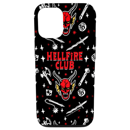 Stranger Things iPhone 12/12 Pro Stranger Things Hellfire Club Pattern Case