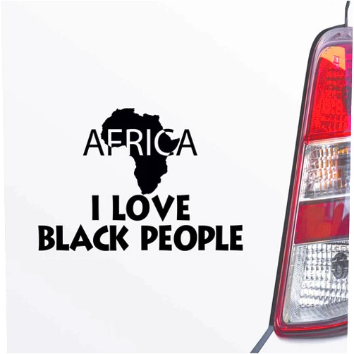 Custom Brother I Love Black People Africa African Black Color Car Laptop Wall Bumper Decal Sticker, DesT66
