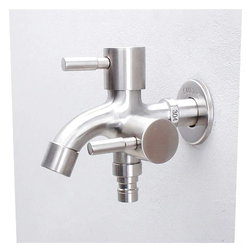 PLKXSEYUJ Washing Machine Stainless Steel Faucet 1 in 2 Out Multifunctional Faucet Double Faucet Garden Bathroom Kitchen mop Faucet(A1)