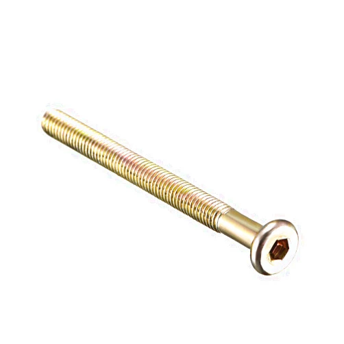 uxcell M6x70mm Furniture Bolt Hex Socket Drive Round Head Screw 50mm Thread Length Zinc Plating 10pcs