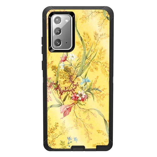 MIGHTY SKINS MightySkins Glossy Glitter Skin for OtterBox Defender for Samsung Galaxy Note20 5G - Yellow Marble End | Protective, Durable High-Gloss Glitter Finish | Easy to Apply | Made in The USA