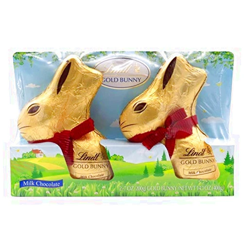 Lindt Milk Chocolate Gold Bunny Duo 14 oz (200grx2)