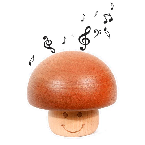 Huntmic Castle in The Sky Wood Music Box,Cute Mushroom Clockwork Musical Box,Vintage Wooden Carved Smile Music Boxes for Valentine's Day/Birthday/Christmas (Castle in The Sky)