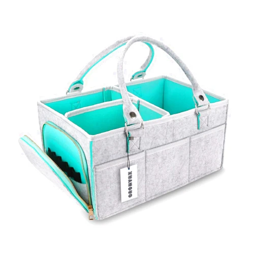XUANGUO Baby Diaper Caddy Organizer for Boy or Girl Large Nursery Storage Bin Basket Portable Holder Tote Bag for Changing Table and Car Baby Shower Gifts Newborn Essentials Stuff Registry Must Haves Item