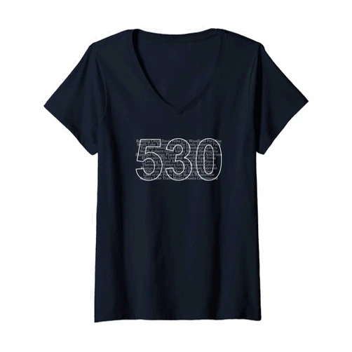Often Imitated Never Duplicated - Area Code 530 Womens Northeast California - Area Code 530 V-Neck T-Shirt