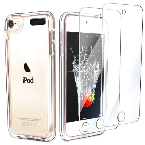 Diginex IDWELL iPod Touch 7 Case Clear, Touch 6 Touch 5 Case with 2 Screen Protectors, Clear Slim Soft TPU Bumper Hard Cover for iPod Touch 5/6/7th Generation (Latest Model,2019 Released), HD Clear