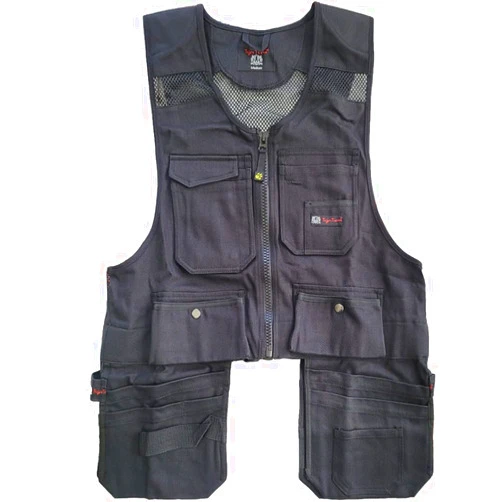 Tiger Trends Men Work Vest Pockets Utility Tool Pro