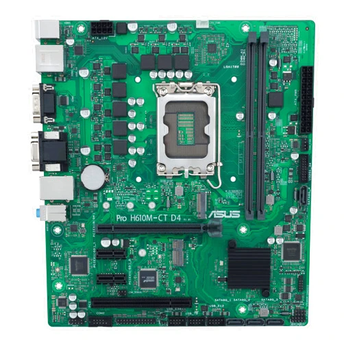 ASUS Pro H610M-CT D4-CSM LGA 1700(Intel 12th Gen&Intel vPro)TCO-optimized Commercial Motherboard( PCIe 4.0,DDR4, DP/HDMI/D-Sub,USB 3.2 Gen 2,M.2 E slot,TPM IC onboard,SMBUS,ACCE, Boot Defender)