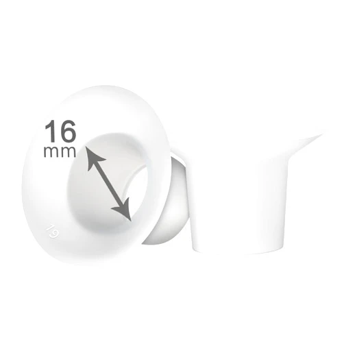 LOZAEVE 16mm Silicone Flange Inserts Compatible with for Spectra S1/S2, Medela, Bellababy, Elvie, Paruu R12 P10, Momcozy S9 S10 S12 Pro, Freemie Breast Pump Shield, Reduce 27-28mm Tunnel to 16mm, 2pcs