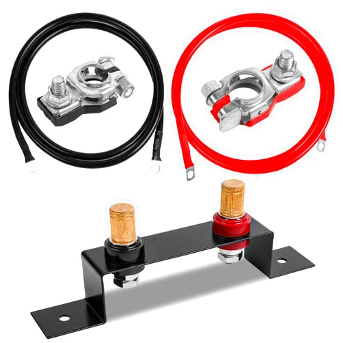 LOUVEROLA Remote Battery Jump Post Kit Battery Charging Jumper Terminals Relocation Kit Waterproof Charging Tool for UTV ATV Car Trucks RV Tractor Can-Am X3 Accessories