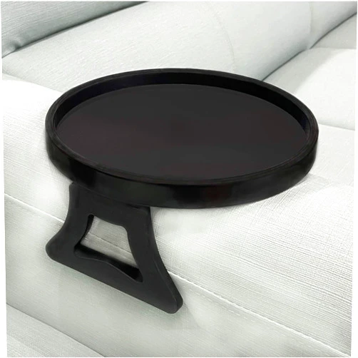 NDL Pekokavo Sofa Arm Clip Tray, Side Table for Remote Controls/Drinks/Gamepads Holder (Black)