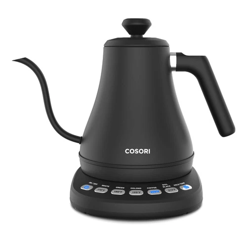 COSORI Electric Gooseneck Kettle with 5 Temperature Control Presets, Pour Over Kettle for Coffee & Tea, Hot Water Boiler, 100% Stainless Steel Inner Lid & Bottom, 1200W/0.8L