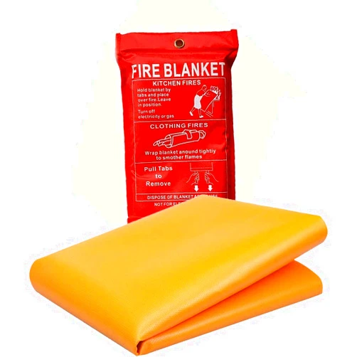 HSJCZMD Silicone Flame Retardant Blanket,Safety Blanket with Fireproof Gloves,Fire Blankets Emergency for Home,Fireplace,Welding,Automobile,59.1×59.1in