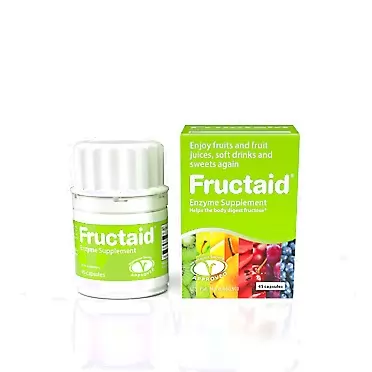Fructaid Enzyme Supplement – 45 Capsules, so That You can Enjoy Fruits, Fruit Juices, Soft Drinks, and Sweets Again, Dietary Supplement, Gluten-Free, Lactose-Free