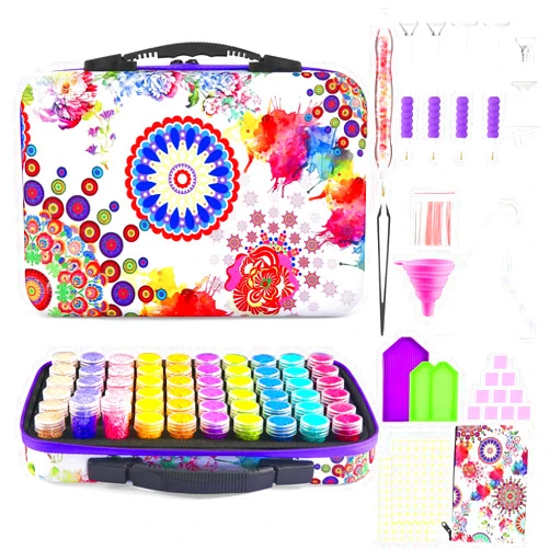 POLRAI Diamond Painting Storage Containers 60 Slot Diamond Painting Accessories, Diamond Art Accessories and Tools for DIY 5D Diamond Art Craft Jewelry Bead Rhinestones Organizer