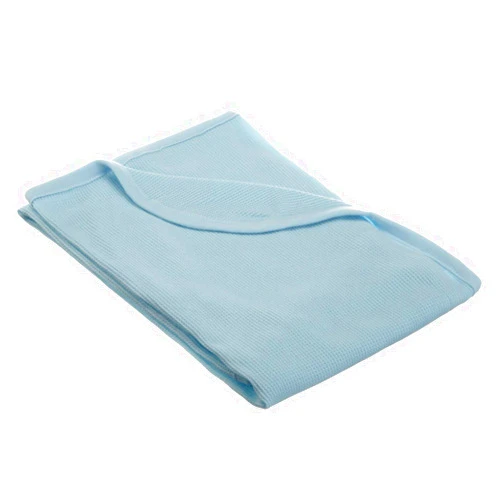 American Baby Company 100% Cotton Thermal Waffle Swaddle Blanket, Soft, Breathable & Stretchy, Blue, 30